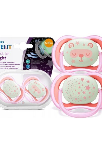 Philips Avent Ultra Air Gece Emziği 6-18 ay Kız SCF376/22