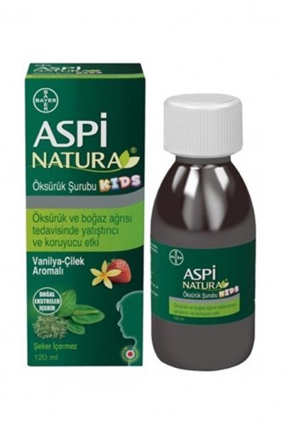 Aspinatura Kids Öksürük Şurubu Vanilya & Çilek Aromalı 120 ml