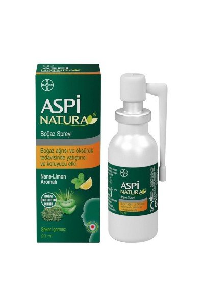 Aspi Natura Boğaz Spreyi  Nane- Limon 20 ml 