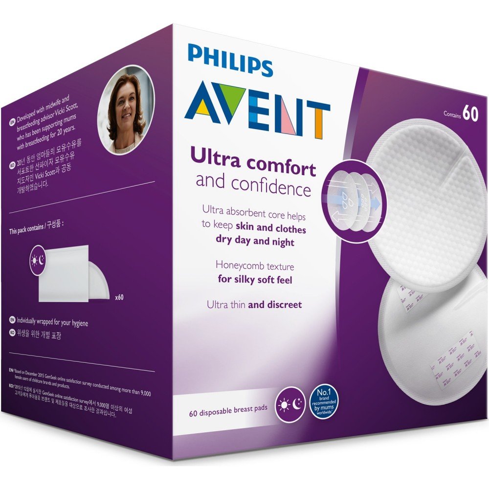 Philips Avent Tek Kullanımlık Göğüs Pedleri 60'lı SCF254/61