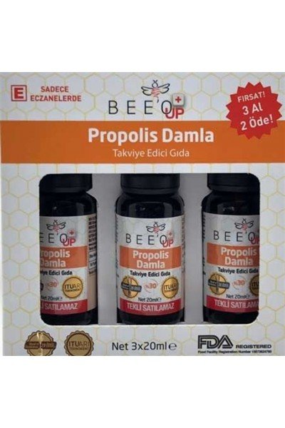 Bee'o Up Propolis Damla 20 ml (3 Al 2 Öde)