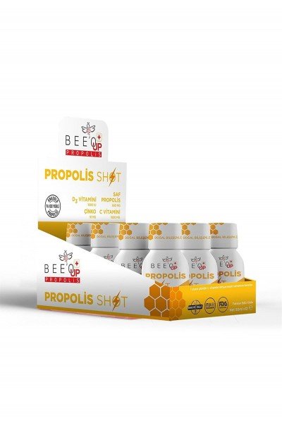 Beeo Up Propolis Çinko+D3+C Vitamini Shot - 50ml x 12 Adet