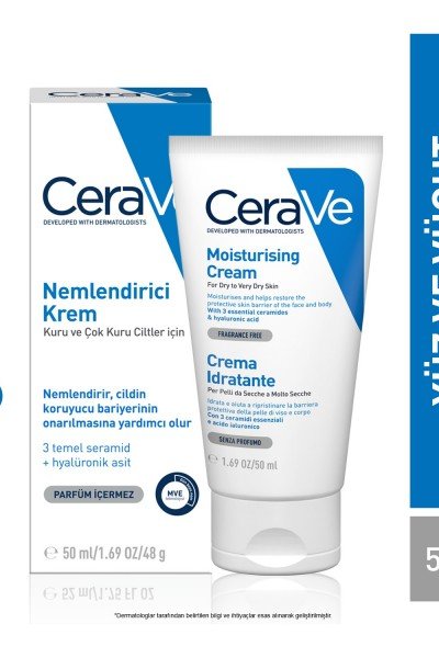 Cerave Kuru Ciltler İçin Seramid İçerikli Nemlendici Krem 50 ml