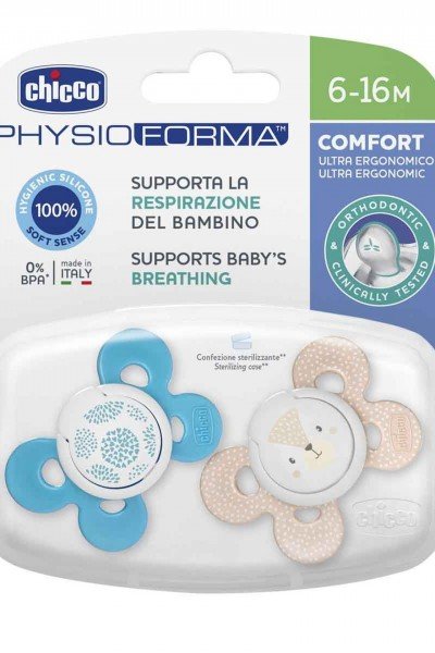 Chicco Physio Comfort Silikon Emzik 2'li Paket 6-16 Ay