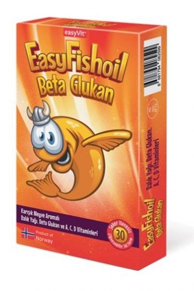 Easyvit Easyfishoil Beta Glukan Çiğnenebilir Jel Form 30 Adet