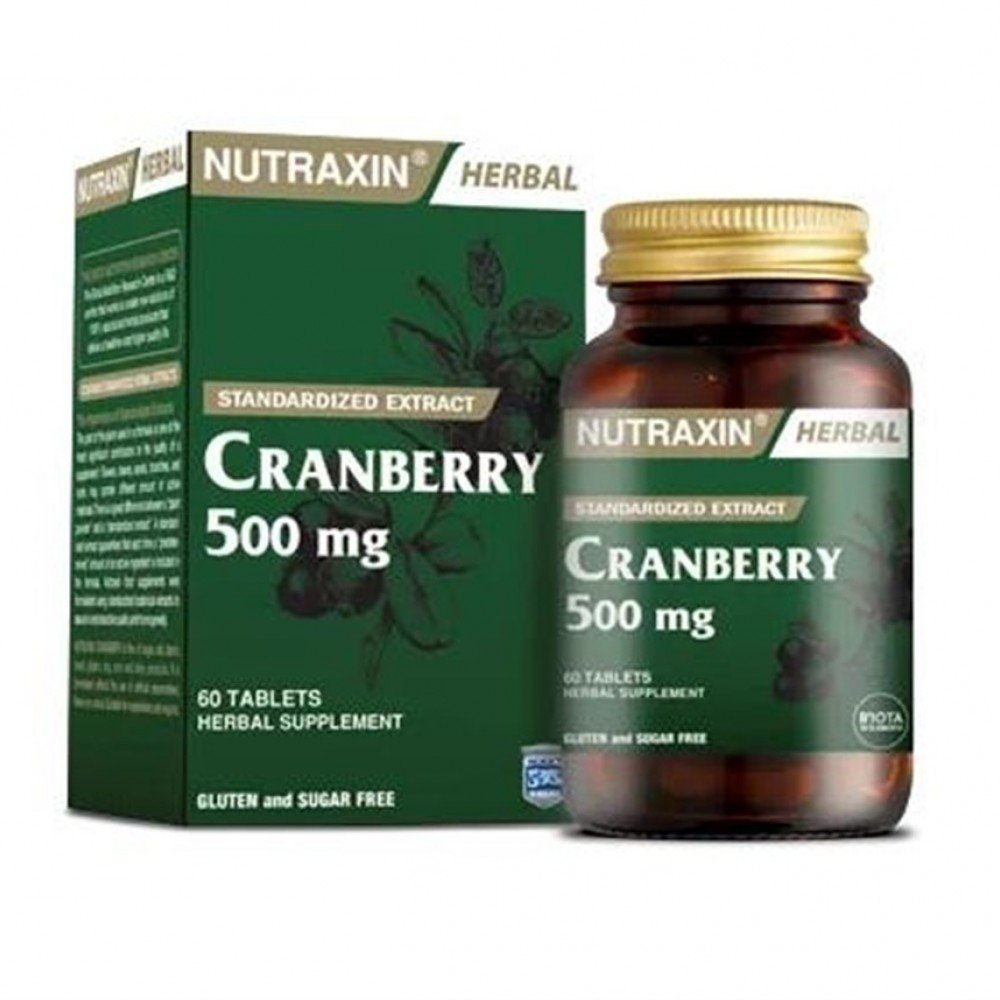 Nutraxin Cranberry 500 mg 60 Tablet Nutraxin Cranberry 500 mg 60 Tablet