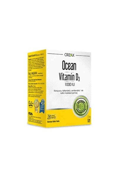 Orzax Ocean Vitamin D3 1000 IU Sprey 20 ml