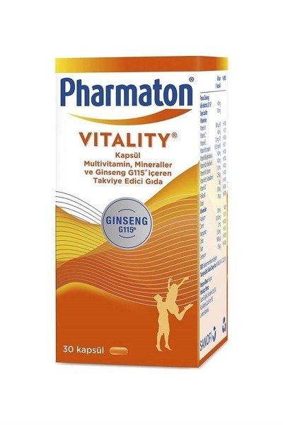 Pharmaton Vitality 30 Kapsül - Takviye Edici Gıda