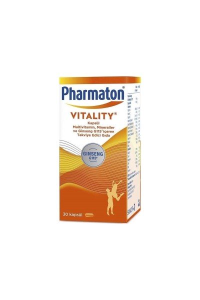 Pharmaton Vitality 30 Kapsül - Takviye Edici Gıda