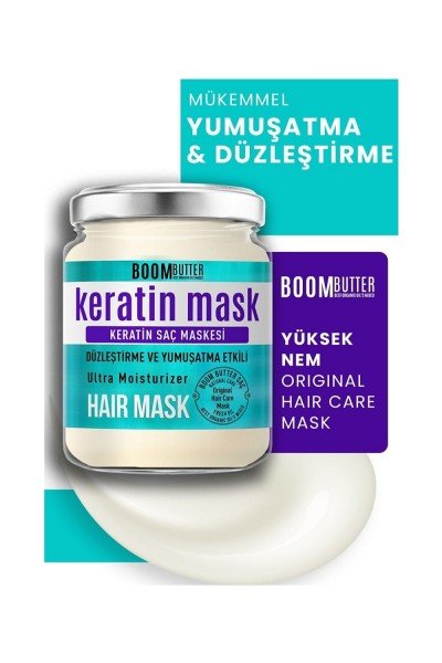 BOOM BUTTER Güçlendirici Onarıcı Keratin Saç Maskesi 190 ML