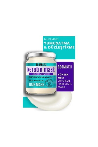 BOOM BUTTER Güçlendirici Onarıcı Keratin Saç Maskesi 190 ML