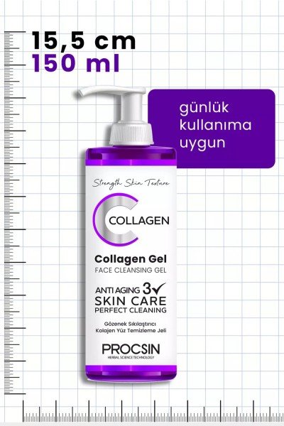 PROCSIN Gözenek Sıkılaştırıcı Kolajen Yüz Temizleme Jeli 150 ML