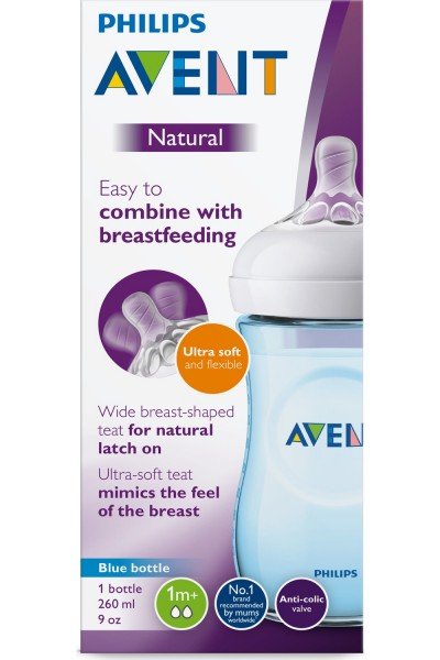 Philips Avent Scf035/17 Natural Pp Biberon 260 ML Mavi