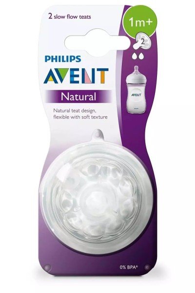 Philips Avent SCF 042/27 Natural Biberon Emziği 1 M+ 2Lİ