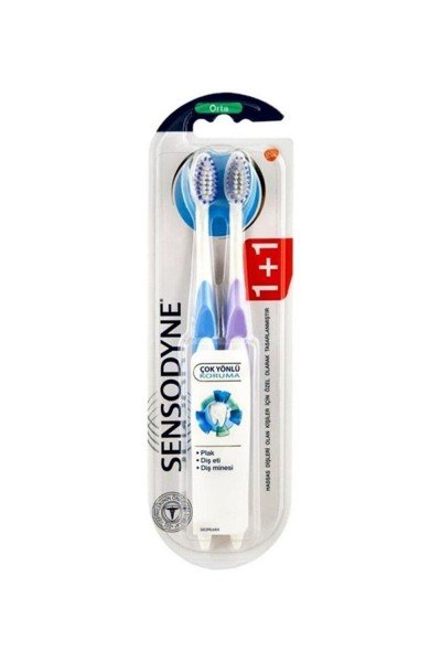 Sensodyne Çok Yönlü Koruma Diş Fırçası 1+1 Orta