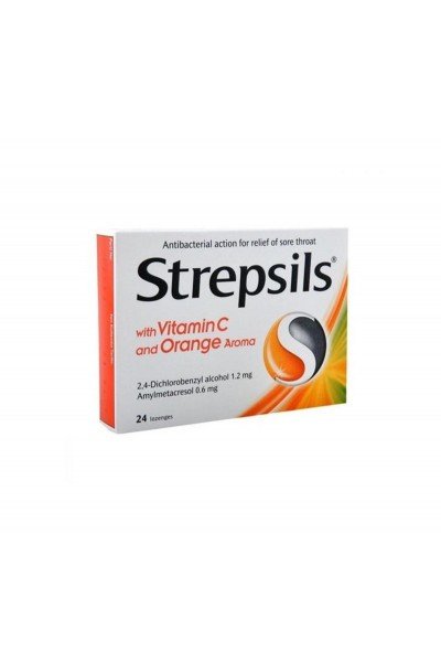 Strepsils C Vitaminli Portakal Aromalı Pastil 24 Adet