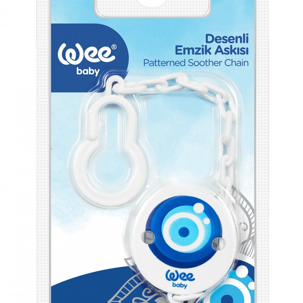 Wee Baby Nazar Boncuğu Desenli Emzik Askısı Wee Baby Nazar Boncuğu Desenli Emzik Askısı