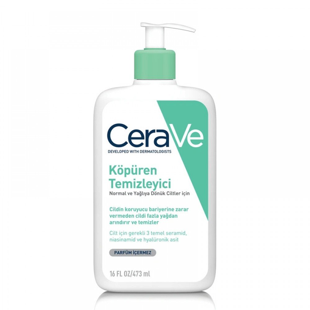 CeraVe Normal Ve Yağlı Ciltler İçin Köpüren Temizleyici 473 ml CeraVe Normal Ve Yağlı Ciltler İçin Köpüren Temizleyici 473 ml