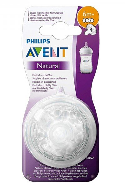 Philips Avent Natural Biberon Emziği 6+ Ay 2'li 4 Numara